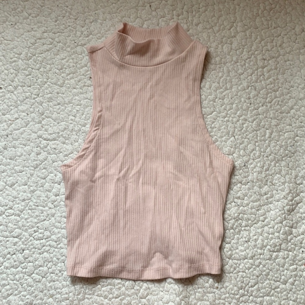 Aeropostale Pastel Pink Cropped Tank Top